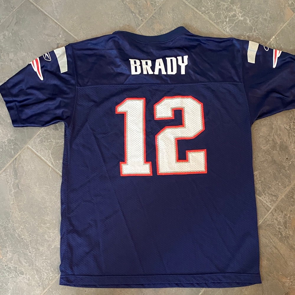 Reebok Navy Blue Brady Patriots Jersey